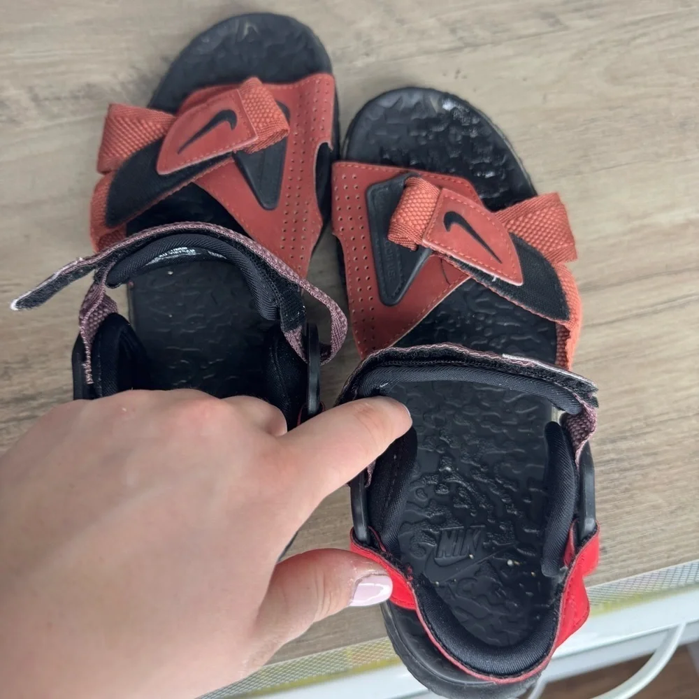 Boys NIKE ACG Air Deschutz + Sandals Slides DC9092-600 Redstone Black